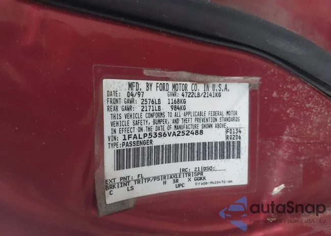 1FALP53S6VA252488: 44010919