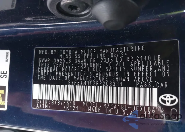 5YFB4MDE2RP208331: 44010963