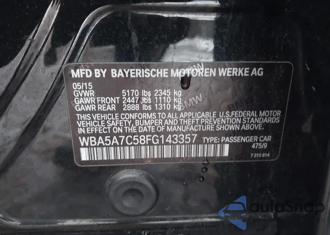 WBA5A7C58FG143357: 44011018