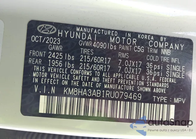 KM8HA3AB1RU079469: 44010261