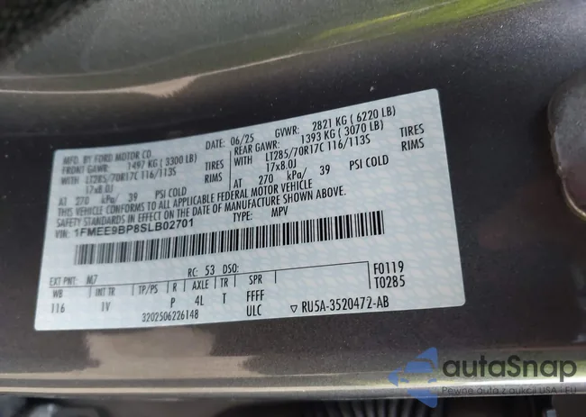 1FMEE9BP8SLB02701: 44010299