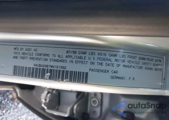 WAUBA24B7WN181992: 44010382