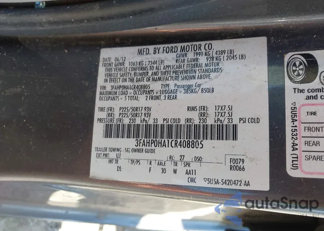 3FAHP0HA1CR408805: 44010475