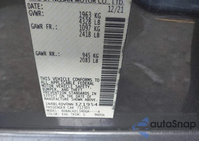 1N4BL4DV0NN321954: 44010488