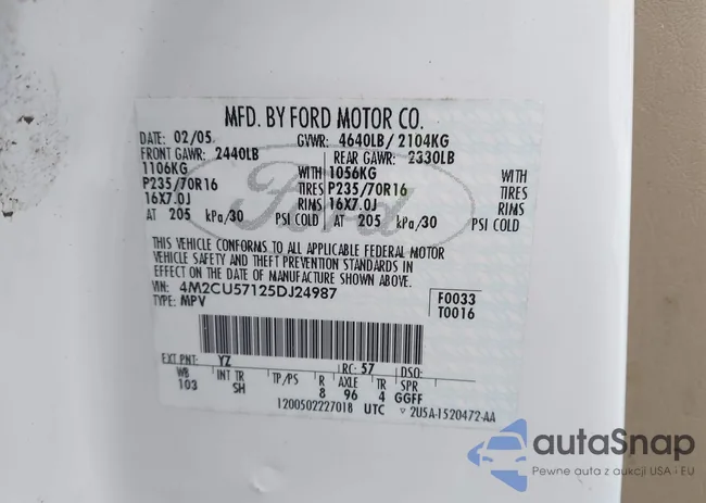 4M2CU57125DJ24987: 44010501