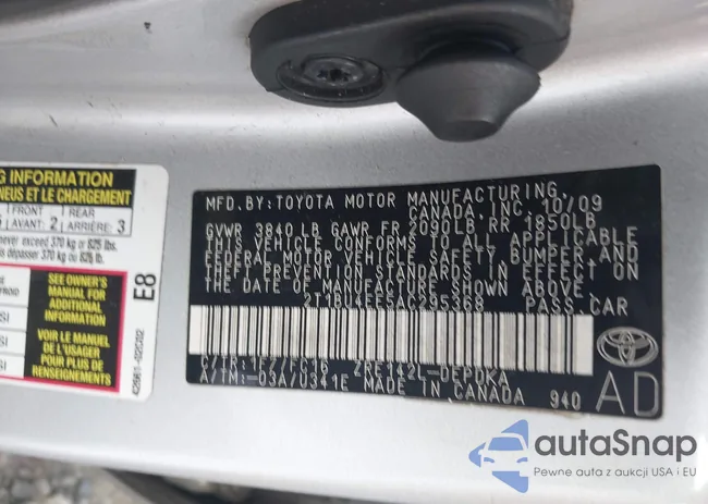 2T1BU4EE5AC295368: 44010586