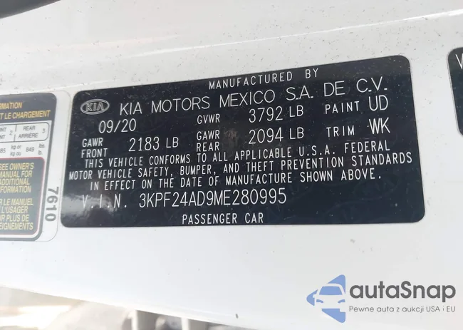 3KPF24AD9ME280995: 44010639