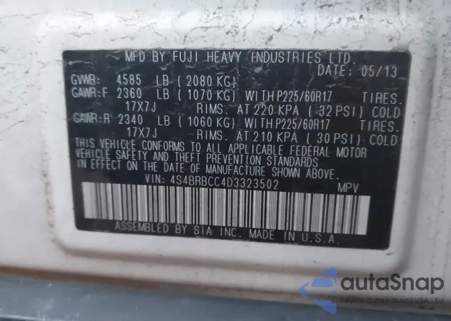 4S4BRBCC4D3323502: 44011674