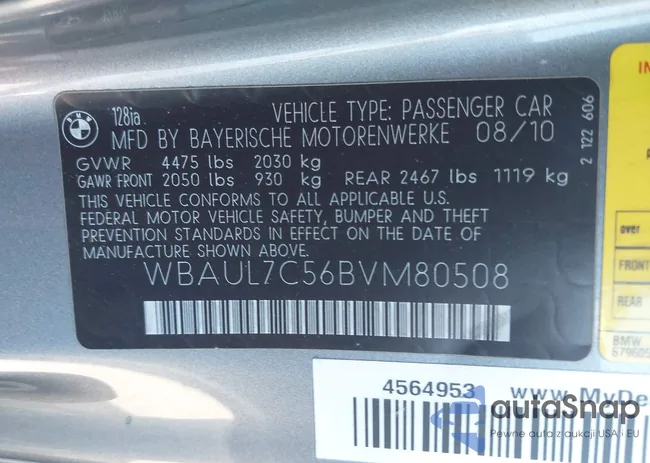 WBAUL7C56BVM80508: 44011819