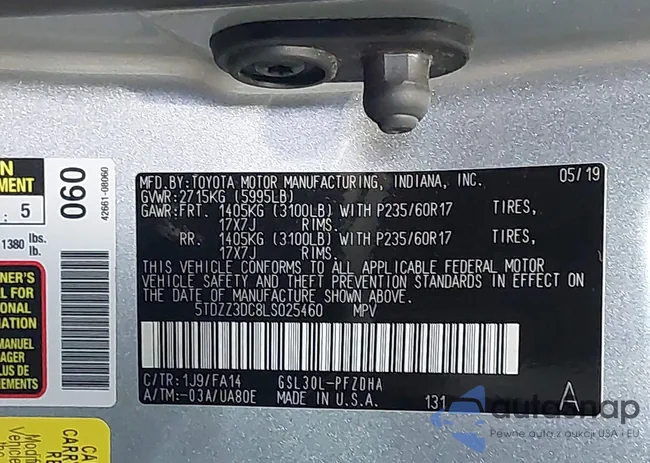 5TDZZ3DC8LS025460: 44011932