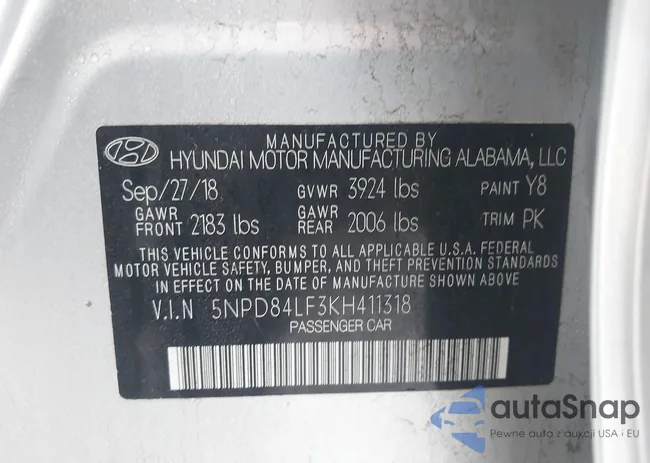 5NPD84LF3KH411318: 44011972