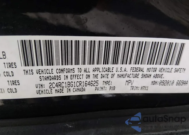 2C4RC1BG1CR164625: 44012053