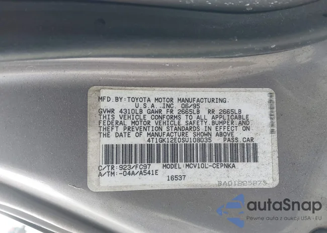 4T1GK12E0SU108035: 44012146