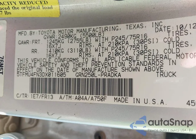 5TFMU4FN3DX011605: 44011251