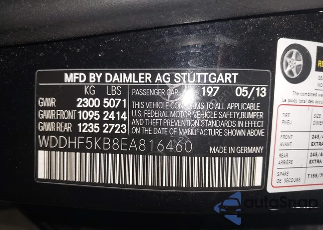 WDDHF5KB8EA816460: 44011439