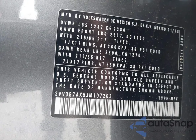 3VV3B7AX5JM107203: 44011596