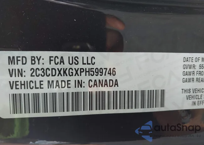 2C3CDXKGXPH599746: 44012689