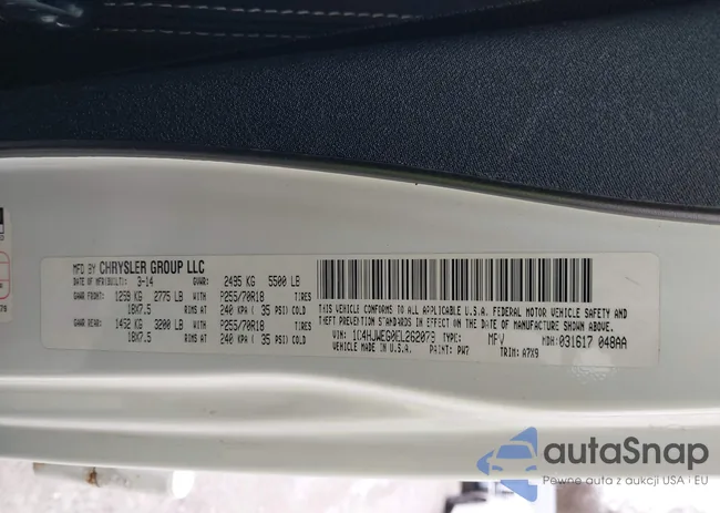 1C4HJWEG0EL262079: 44012696