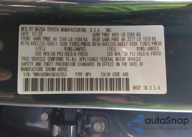 7MMVABBM4SN382053: 44012719