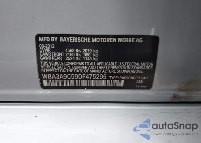 WBA3A9C59DF475295: 44012837