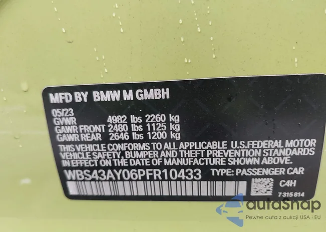 WBS43AY06PFR10433: 44012838