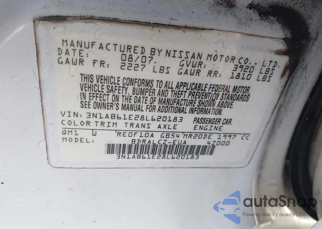 3N1AB61E28L620183: 44012867