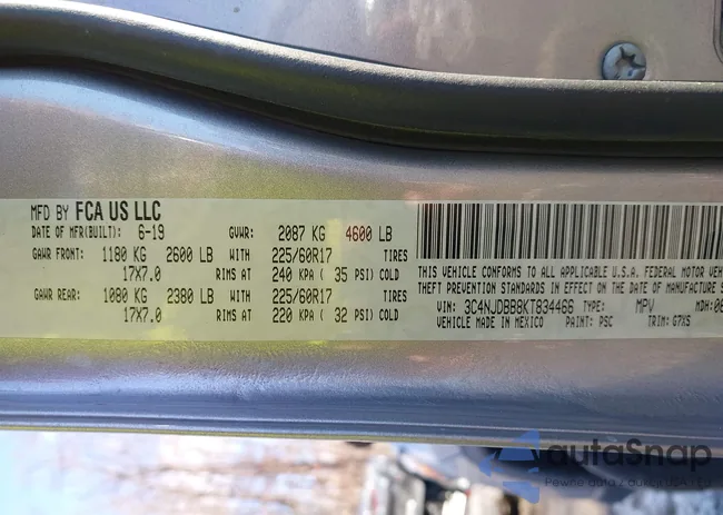 3C4NJDBB8KT834466: 44012910