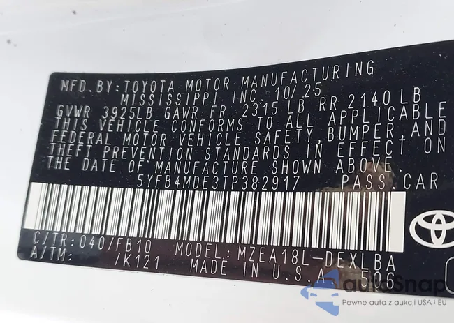 5YFB4MDE3TP382917: 44012913