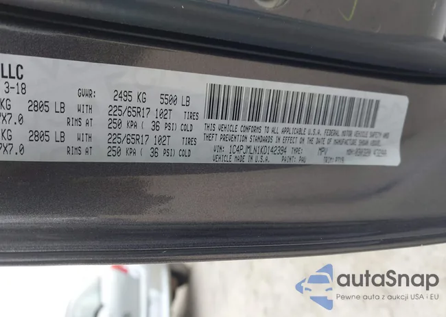 1C4PJMLN1KD142394: 44012948