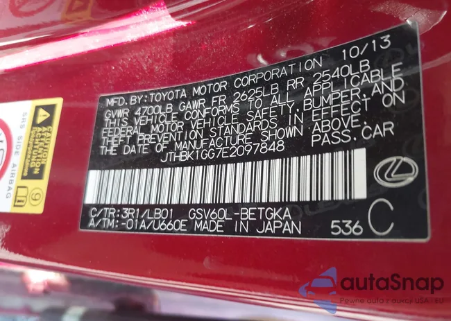 JTHBK1GG7E2097848: 44012966