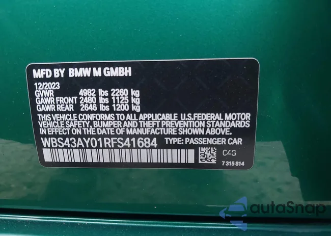 WBS43AY01RFS41684: 44012995