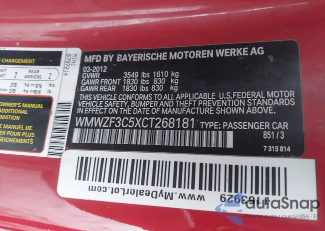 WMWZF3C5XCT268181: 44013138