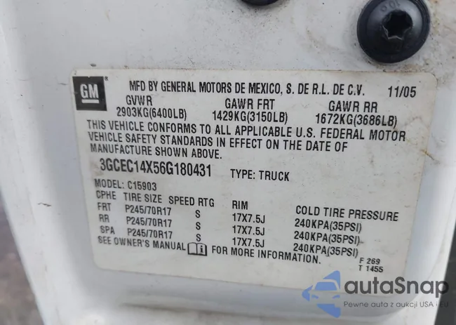 3GCEC14X56G180431: 44013156