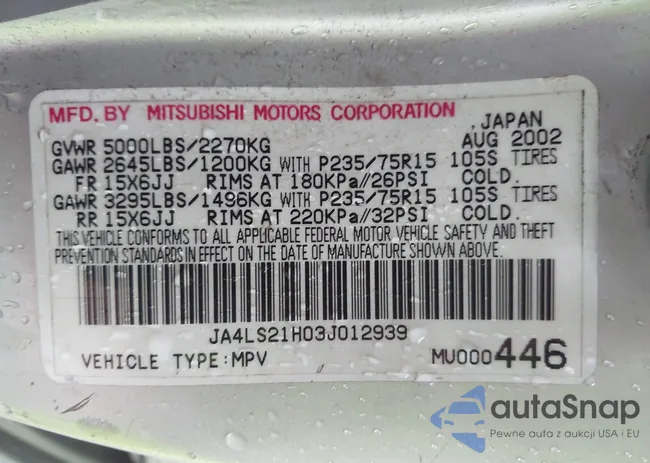 JA4LS21H03J012939: 44013169