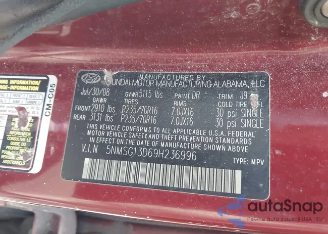 5NMSG13D69H236996: 44013236