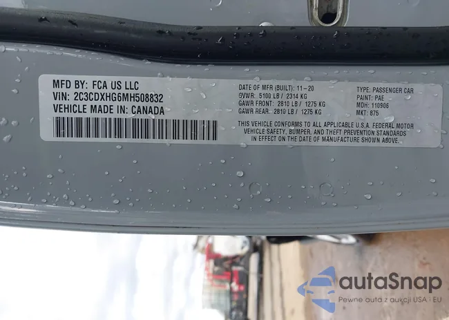 2C3CDXHG6MH508832: 44013240