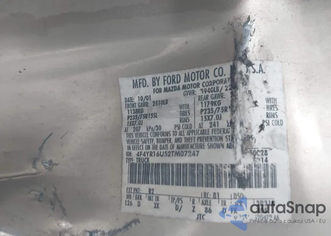 4F4YR16U52TM07247: 44012312