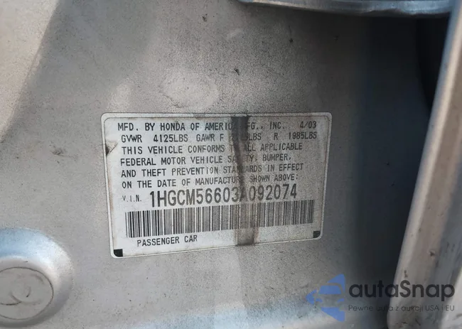 1HGCM56603A092074: 44012373