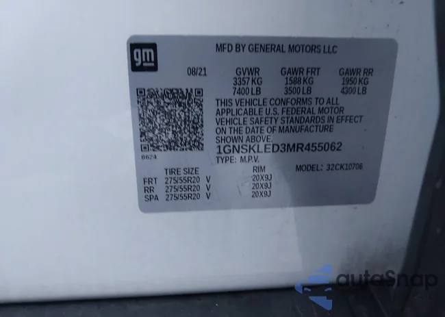 1GNSKLED3MR455062: 44012383