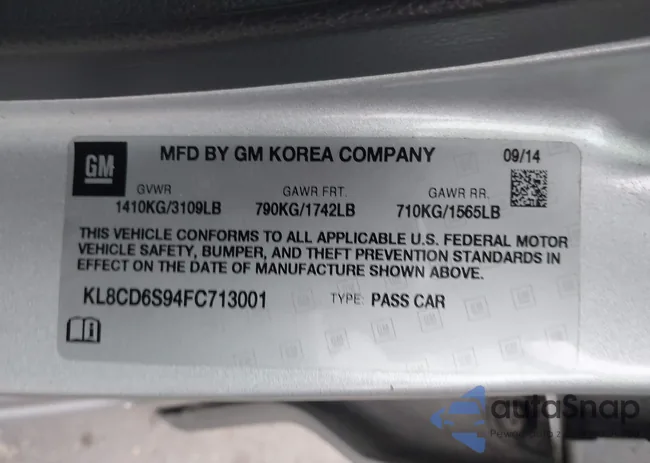 KL8CD6S94FC713001: 44012393