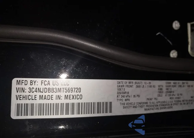 3C4NJDBB3MT569720: 44012578