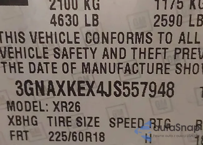 3GNAXKEX4JS557948: 44013663