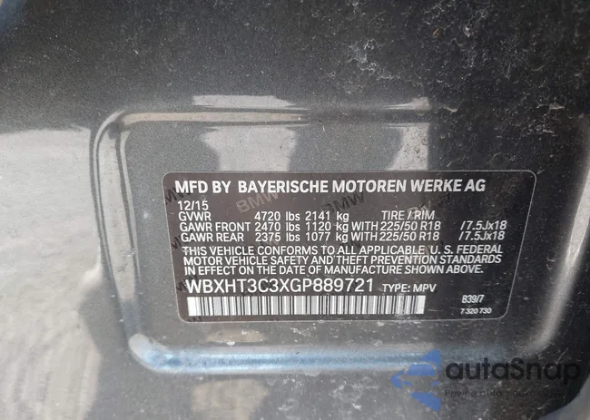 WBXHT3C3XGP889721: 44014005