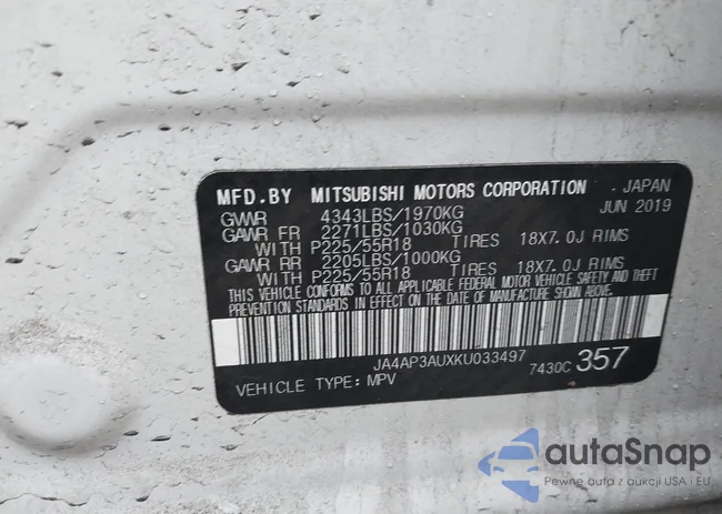 JA4AP3AUXKU033497: 44014035