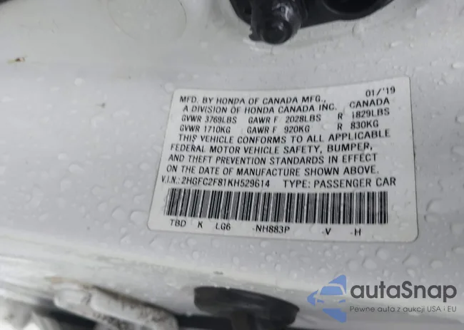 2HGFC2F81KH529614: 44014060