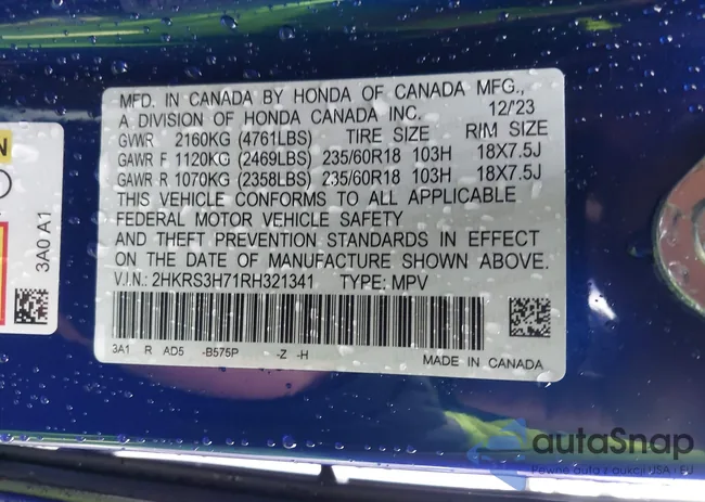 2HKRS3H71RH321341: 44014097