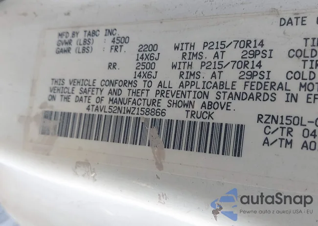 4TAVL52N1WZ158866: 44014112