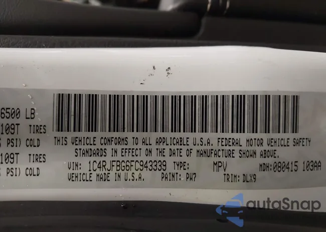 1C4RJFBG6FC943339: 44013432