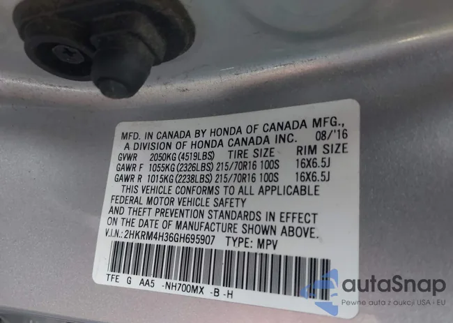 2HKRM4H36GH695907: 44013619