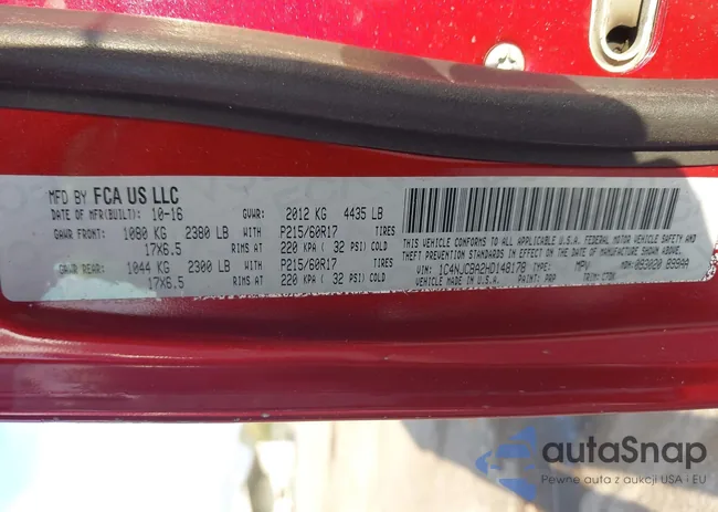 1C4NJCBA2HD148178: 44013638